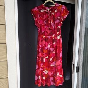 NWT  Petite Le Serein Flutter Sleeve Dress